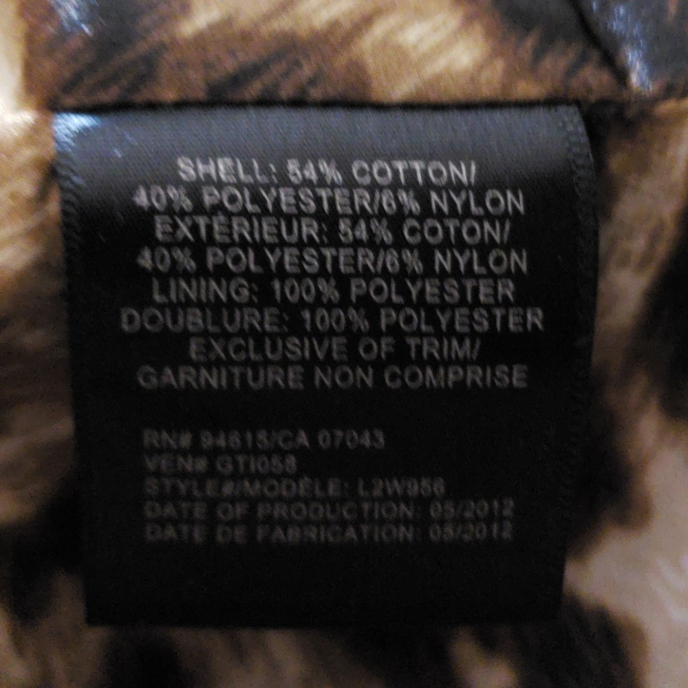 Sam Edelman Circus Spikes Stud Diamonds Gold Button Animal Print Black Jacket SM - Picture 7 of 11